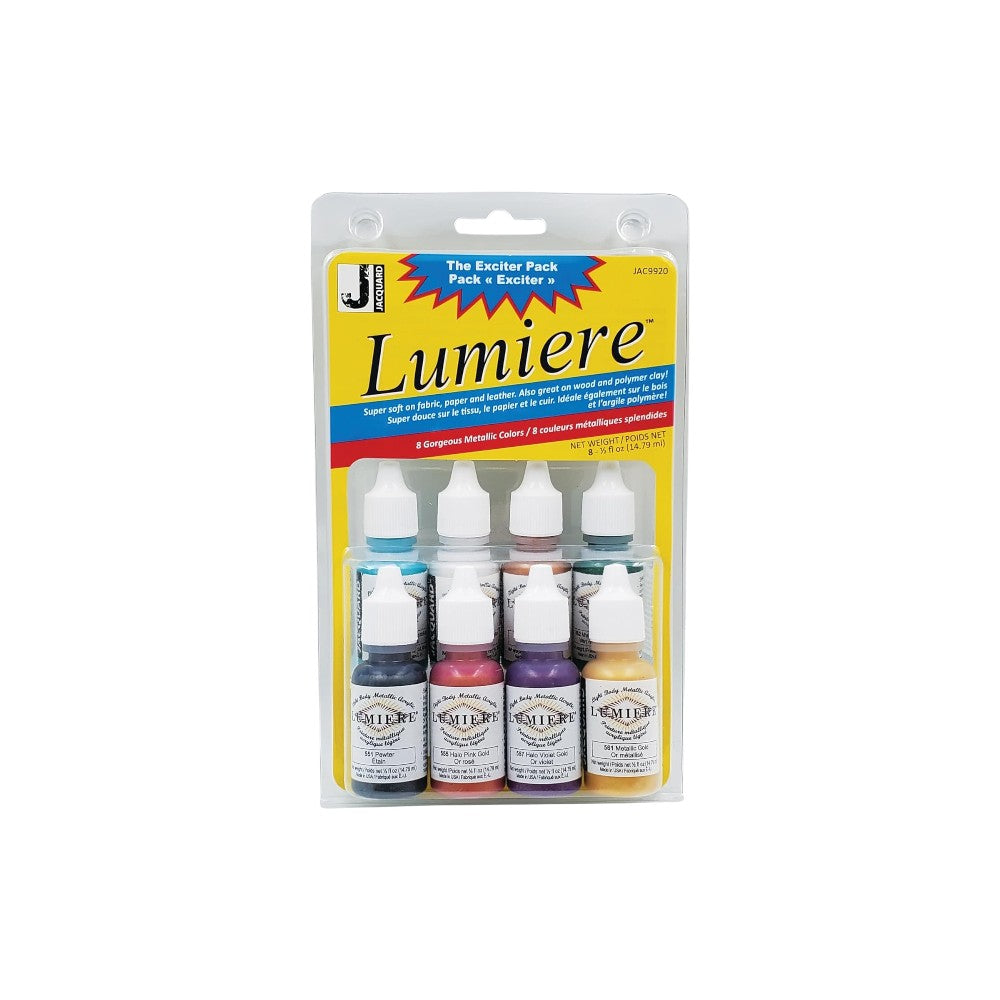 Jacquard Lumiere Mini Exciter Pack – Metallic Paint Set of 8 – Front View